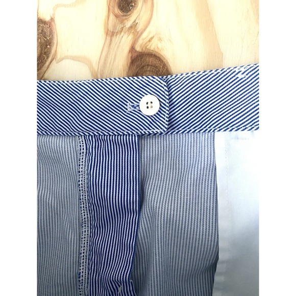 Talbots blue and white wide crop Capri pants size 16P Plus Size - Picture 7 of 9